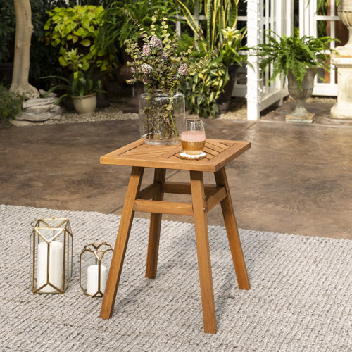Sol 27 Outdoor Tori Wooden Side Table Wayfair.co.uk